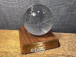 Minnesota Twins 1987 World Series Crystal Baseball Staff Award Rare Trophy