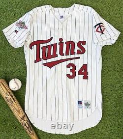 Minnesota Twins Kirby Puckett 1991 World Series MLB Baseball Jersey Vintage 40