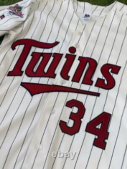 Minnesota Twins Kirby Puckett 1991 World Series MLB Baseball Jersey Vintage 40