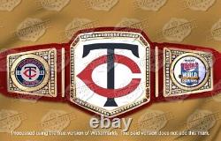 Minnesota Twins MLB World Series Championship Belt Adult Size 2mm Brass