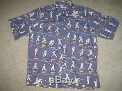 Mlb Baseball'take Me Out To The Ballgame' Hawaiian Shirt Reyn Spooner Sz Medium