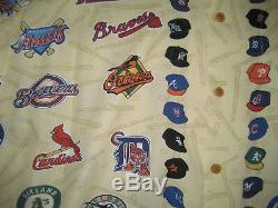 Mlb Classic Baseball'caps And Logos' Hawaiian Shirt Reyn Spooner Sz Large