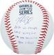 Mookie Betts Dodgers Signed World Series Champs Baseball & Ws Inscs Le 10