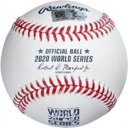Mookie Betts LA Dodgers Signed 2020 MLB World Series Champions Logo Baseball