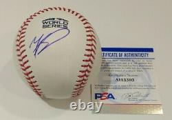 Mookie Betts Red Sox Dodgers Signed Autographed 2018 World Series Baseball PSA