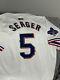 New Drop Corey Seager Texas Rangers Gold World Series Champion Jersey Size L