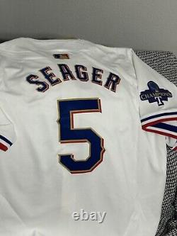 NEW DROP Corey Seager Texas Rangers Gold World Series Champion Jersey XL