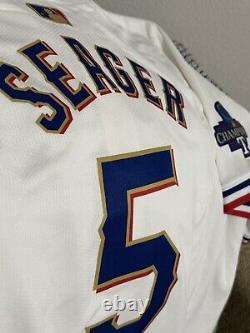 NEW DROP Corey Seager Texas Rangers Gold World Series Champion Jersey XL