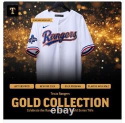 NEW DROP Corey Seager Texas Rangers Gold World Series Champion Jersey XL