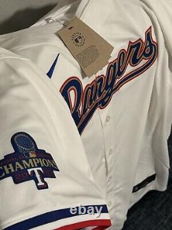 NEW DROP Evan Carter Texas Rangers Gold World Series Champion Jersey L RARE