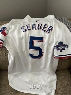 NEW DROP? Texas Rangers Corey Seager Nike 2023 World Series Champs Jersey Sz XL