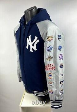 NEW YORK YANKEES 27 TIME WORLD SERIES CHAMPIONSHIP Hooded Jacket S M L XL 2X