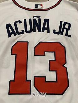 NWT Men's Nike Atlanta Braves Ronald Acuña Jr Jersey World Series Large Size 44