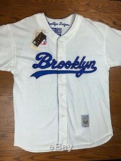 NWT Vintage 90s MLB Brooklyn Dodgers Baseball Jersey Sz L Cooperstown Collection