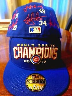 New Era 2016 Chicago Cubs World Series Champions Limited Players Signatures Hats