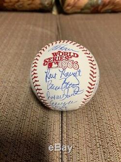 New York Mets Team Signed 1986 World Series Baseball-28 Players- Steiner COA