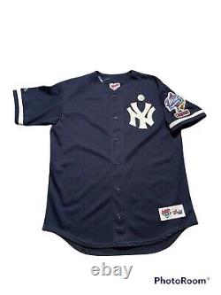 New York Yankees 1999 World Series Baseball Majestic Jersey Blank Navy Medium M
