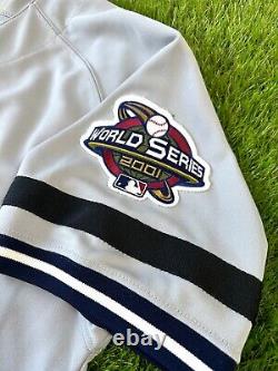 New York Yankees Derek Jeter Authentic 2001 World Series MLB Baseball Jersey 52