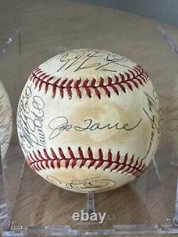 New York Yankees Dynasty World Series Team Signed Baseball PSA JSA Jeter 27 Sigs