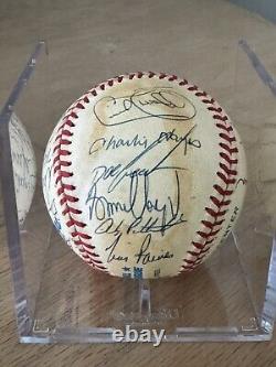 New York Yankees Dynasty World Series Team Signed Baseball PSA JSA Jeter 27 Sigs