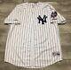 New York Yankees Majestic World Series Baseball Pin Stripe Jersey Size Xl Vtg