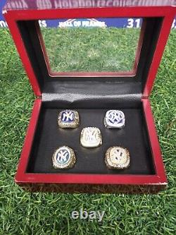New York Yankees World Series Ring 5 Ring Set In Box Derek Jeter Years