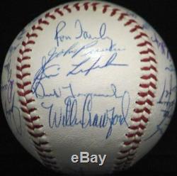Nice 1965 Los Angeles Dodgers World Series Champs Team Signed Baseball PSA DNA