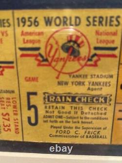 Ny Yankees Don Larsen Perfect Game/no Hitter Ticket Stub 1956 World Series Gm #5