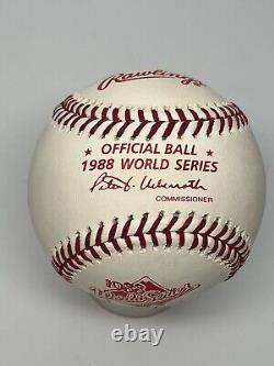 OREL HERSHISER Signed 1988 WORLD SERIES Baseball Los Angeles Dodgers