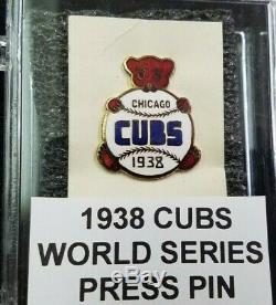 Original 1938 World Series Press Pin Cubs Vs. Yankees @ Chicago