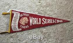 Original 1945 DETROIT TIGERS World Series Baseball Pennant Nice! Full Size