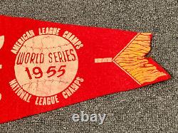 Original 1955 World Series Pennant New York Yankees Brooklyn Dodgers Ebbets Fiel