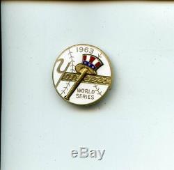 Original 1963 New York Yankees World Series Press Pin NRMT
