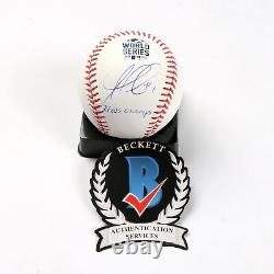 Ozzie Albies Signed Official 2021 World Series Baseball Atlanta Braves Inscribe