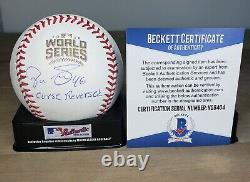 PEDRO STROP signed 2016 World Series Baseball CHICAGO CUBS with COA BECKETT V29404