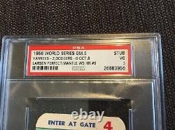 PSA 3 1956 Mantle HR Larsen Perfect game World Series Ticket Yankees Dodgers