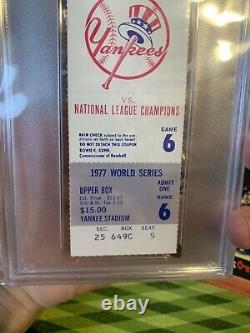 PSA Ticket Baseball 1977 World Series New York Yankees Gm 6 Reggie Jackson 3 HR