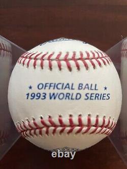 Paul Molitor Signed Autographed 1993 World Series Official Baseball Toronto BAS