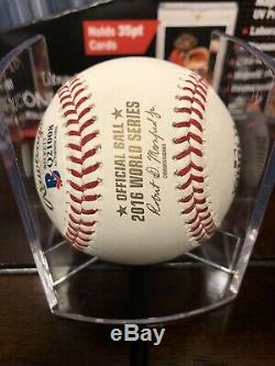 Pedro Strop Signed 2016 World Series Baseball Cubs Beckett COA With Inscription