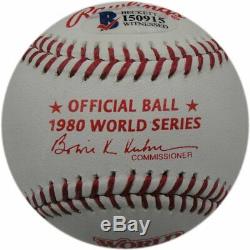 Pete Rose Hand Signed Autographed 1980 World Series Baseball WS Champs Beckett