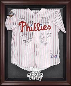 Philadelphia Phillies 2008 World Series Champs Mahogany Framed Jersey Case