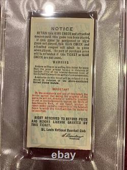 Psa 2.5 Ted Williams Debut 1946 World Series Ticket Red Sox Cardinals Musial gm1