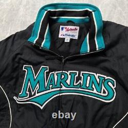 RARE 00s MLB FLORIDA MARLINS MAJESTIC JACKET WORLD SERIES 2003 CHAMPIONS Sz M