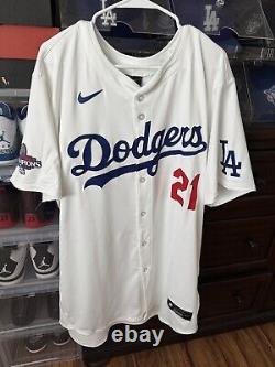 RARE Authentic Walker Buehler World Series Champs Nike Jersey 52