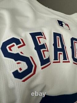 RARE Texas Rangers Corey Seager Nike White 2023 World Series Champs Jersey Sz M