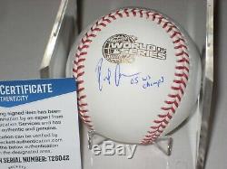 RAUL CASANOVA (White Sox) Signed 2005 WORLD SERIES Baseball with Beckett COA & Ins