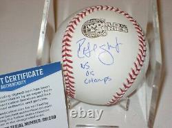 ROSS GLOAD (White Sox) Signed 2005 WORLD SERIES Baseball with Beckett COA & Ins