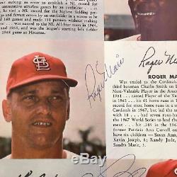 Rare 1968 St. Louis Cardinals Team Signed World Series Baseball Program JSA COA