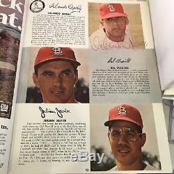 Rare 1968 St. Louis Cardinals Team Signed World Series Baseball Program JSA COA