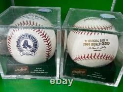 Rare 2004 World Series Baseball Pair Game Ball and Champions logo Sealed